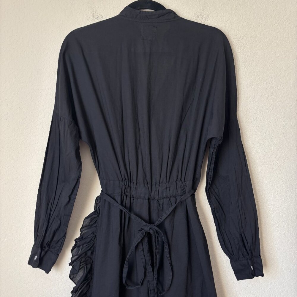 A Shirt Thing Ruffle Trim True Wrap Midi Dress - Picture 11 of 14